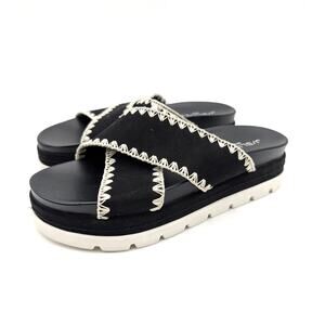 J/Slides Bae Slide Sandals Sandals Open Toe Women's Black Size US8.5M EU39